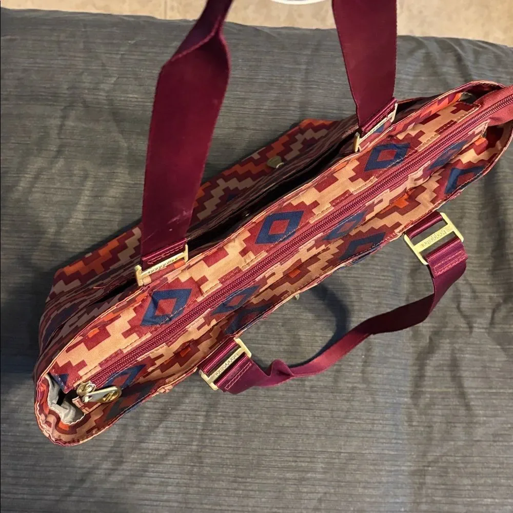 Baggallini Alberta Travel Tote Gold Hardware, Aztec Print In Berry